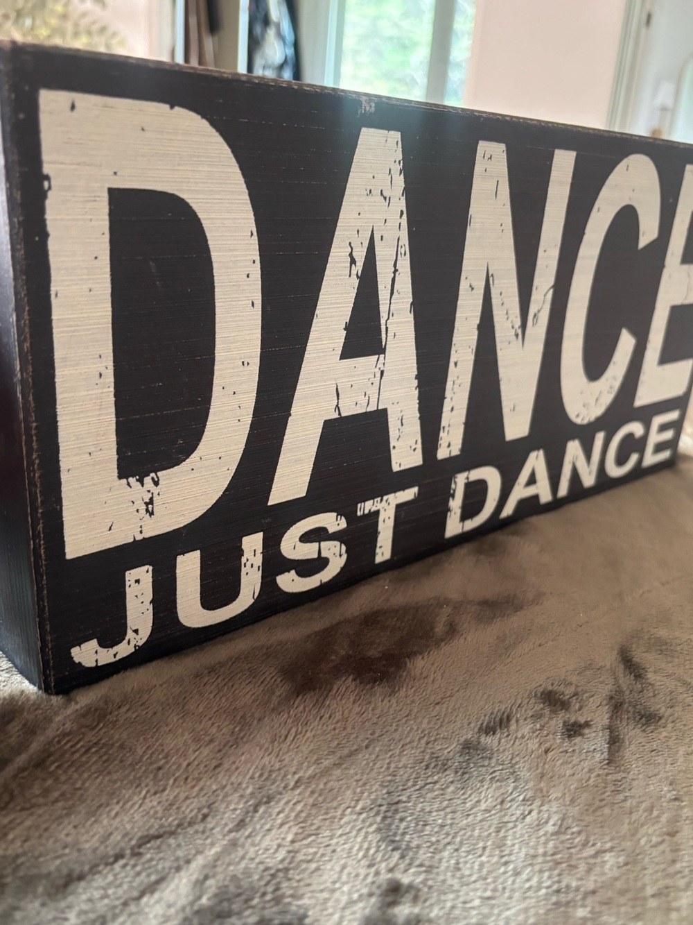 Black & White "Dance" Wood Wall Sign - Accent Home Decor